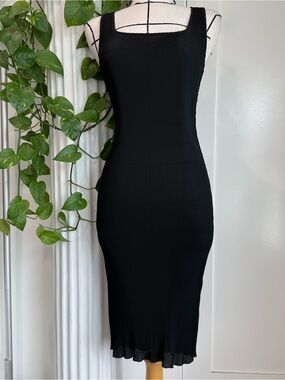 90s Vivienne Tam Pleated Midi Dress